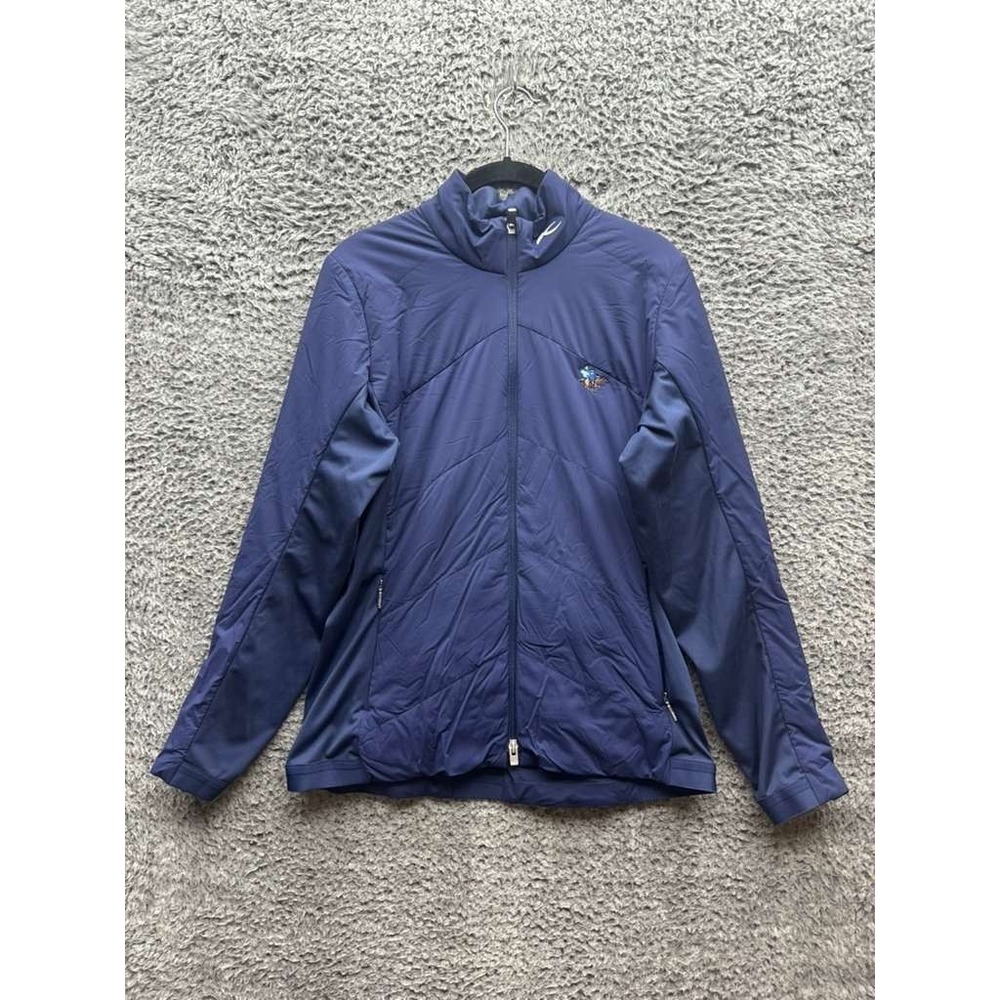 KJUS Regular Fit Radiation Full Zip Quilted Jacket Atlanta Blue Womens Size L